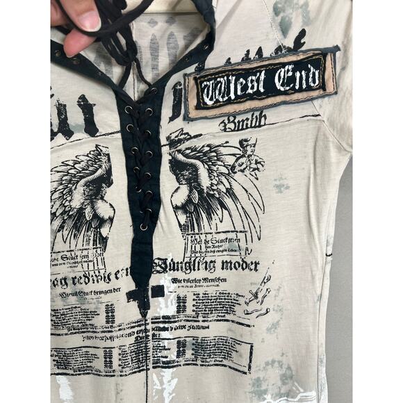 Salvage Womens Size M Y2K Mini Dress Goth Grunge Rocker Emo Dark Fairy Edgy - Picture 14 of 16